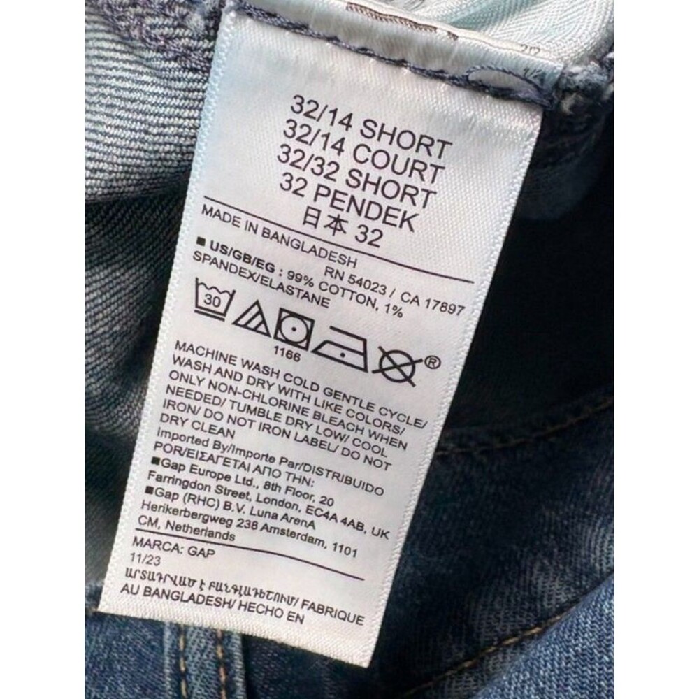 Gap 90s Loose Cargo Jeans Womens 32/14 Short Mid Rise Wide Leg Y2K Denim - Picture 9 of 14